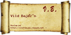 Vild Baján névjegykártya
